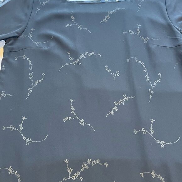 Beautiful Vintage Impressions Maxi Dress with gauze overlay Size M Black/Blue - Picture 4 of 10